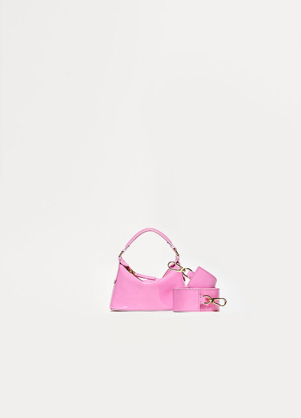 Liu Jo Lak Leren Micro Hobo Crossbodytassen Dames Roze | STE-218749