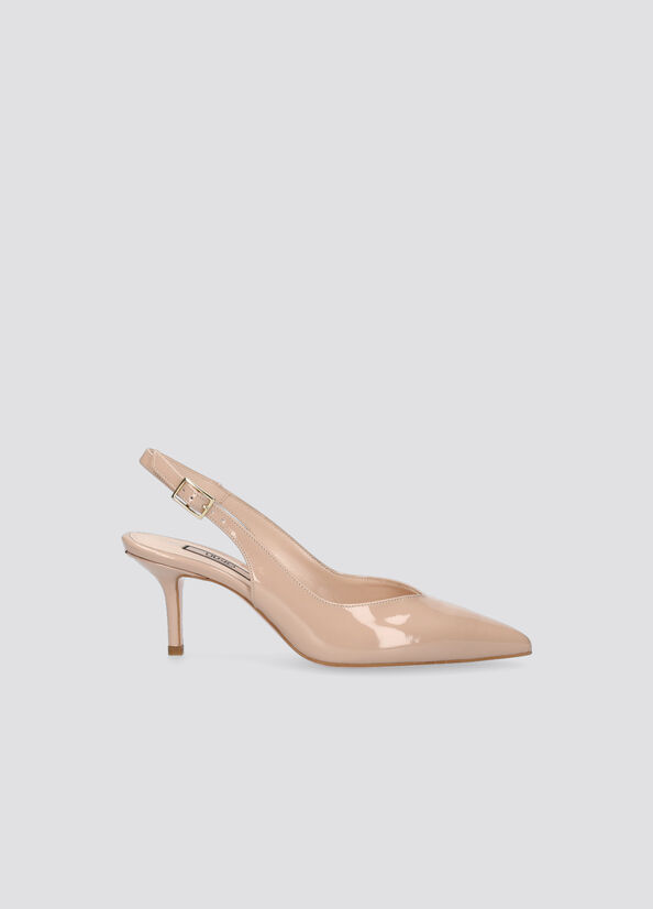 Liu Jo Lak Slingback Hoge Hakken Dames Beige | PAW-764109