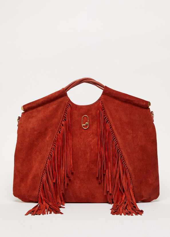 Liu Jo LeatherWith Fringes Handtas Dames Rood | PNJ-691075