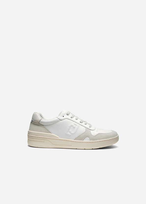 Liu Jo Leren And Suede Sneakers Heren Beige | ZNY-509217