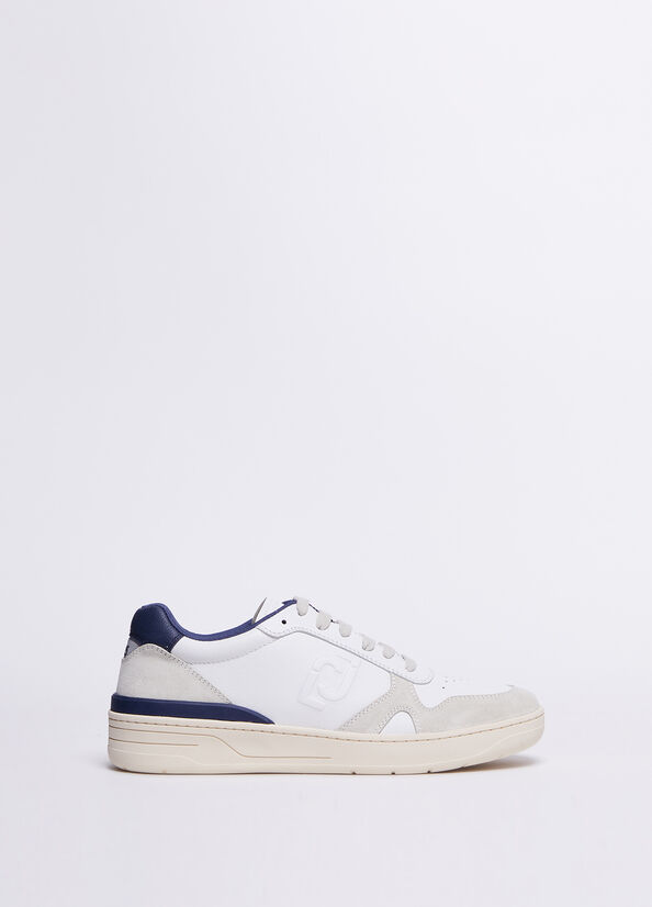 Liu Jo Leren And Suede Sneakers Heren Blauw | VUD-260153