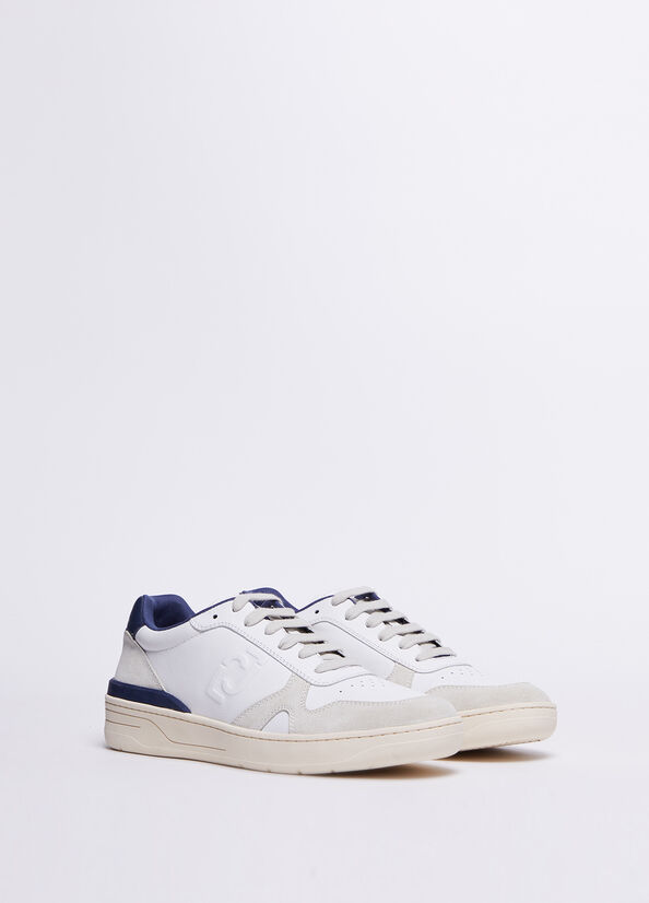 Liu Jo Leren And Suede Sneakers Heren Blauw | VUD-260153