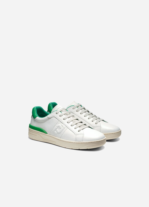 Liu Jo Leren And Suede Sneakers Heren Groen | JCK-459361