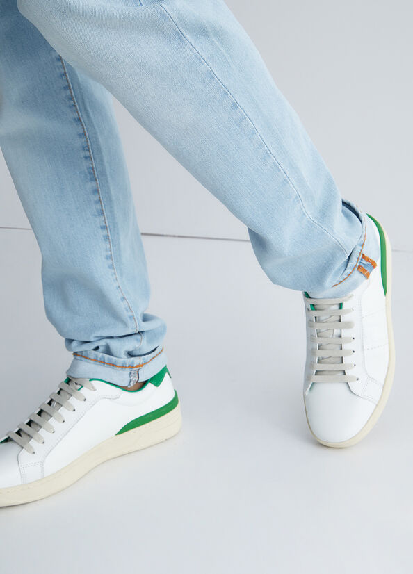 Liu Jo Leren And Suede Sneakers Heren Groen | JCK-459361