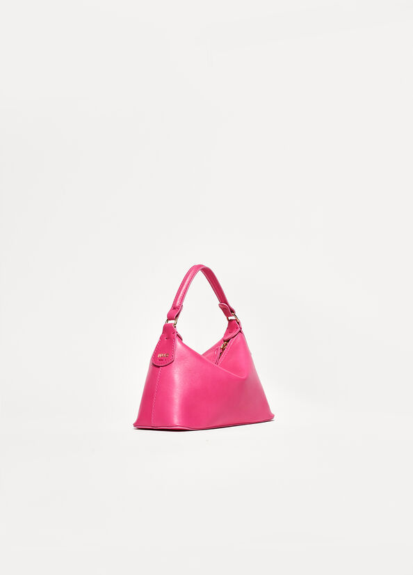 Liu Jo Leren Mini Hobo Crossbodytassen Dames Fuchsie | BJX-672834