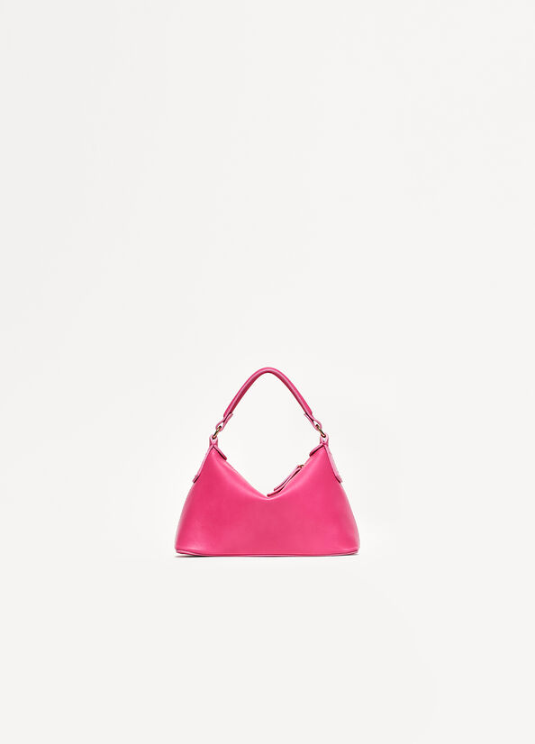 Liu Jo Leren Mini Hobo Crossbodytassen Dames Fuchsie | BJX-672834