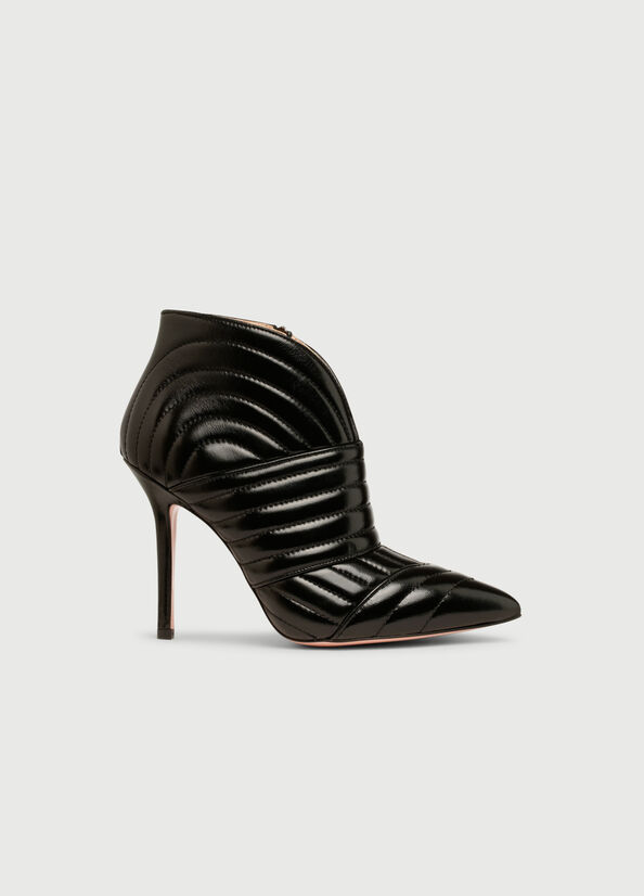 Liu Jo Leren With Stiletto Heel Enkellaars Dames Zwart | XUO-975608