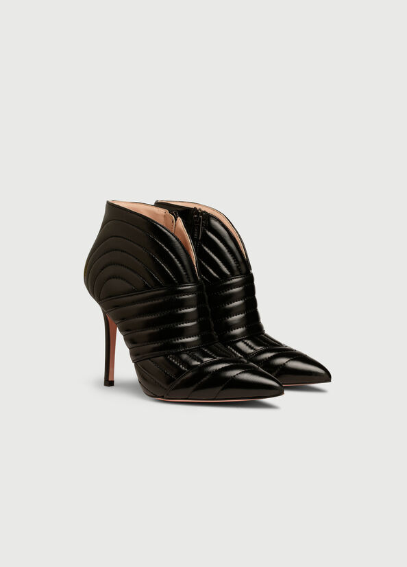 Liu Jo Leren With Stiletto Heel Enkellaars Dames Zwart | XUO-975608