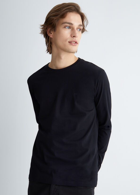 Liu Jo Long Sleeve T-shirts Heren Zwart | BHZ-437891