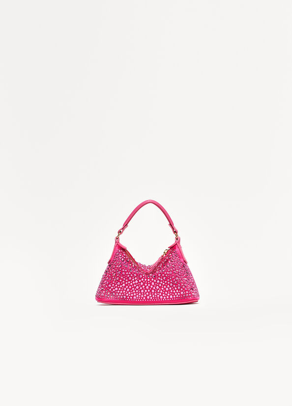 Liu Jo Mini Hobo With Gemstones Crossbodytassen Dames Fuchsie | KZE-275193