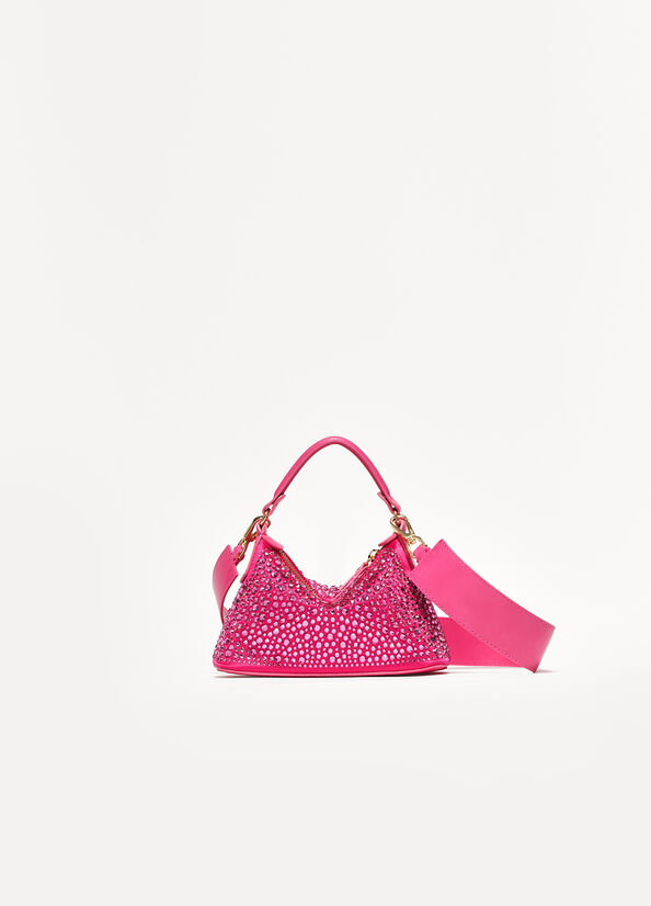 Liu Jo Mini Hobo With Gemstones Crossbodytassen Dames Fuchsie | KZE-275193