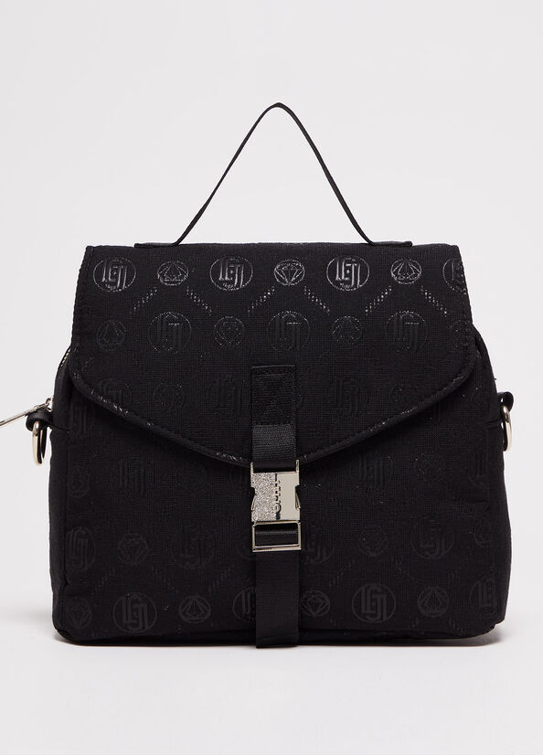 Liu Jo Monogram Crossbodytassen Dames Zwart | QWG-673049