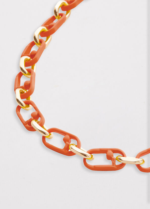 Liu Jo Monogram Necklace Sieraden Dames Oranje | DOT-897354