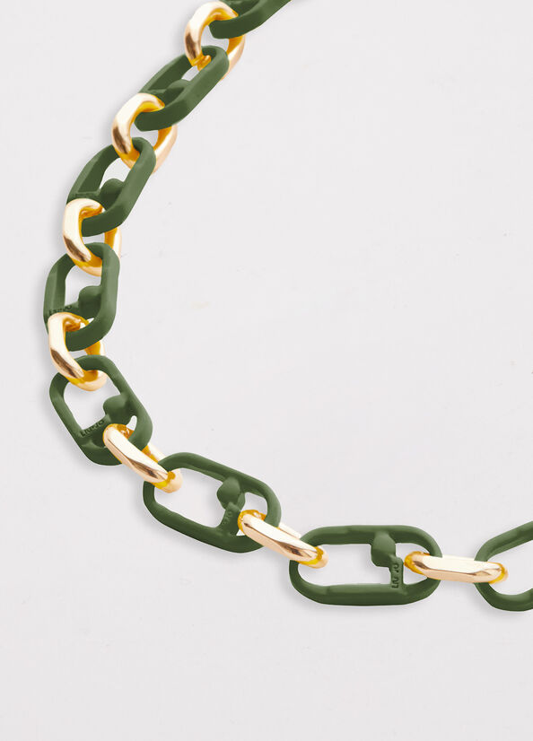 Liu Jo Monogram Necklace Sieraden Dames Groen | OJB-872936