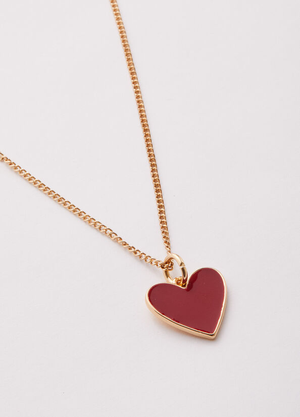 Liu Jo Necklace With Heart Sieraden Dames Rood | KWH-679834