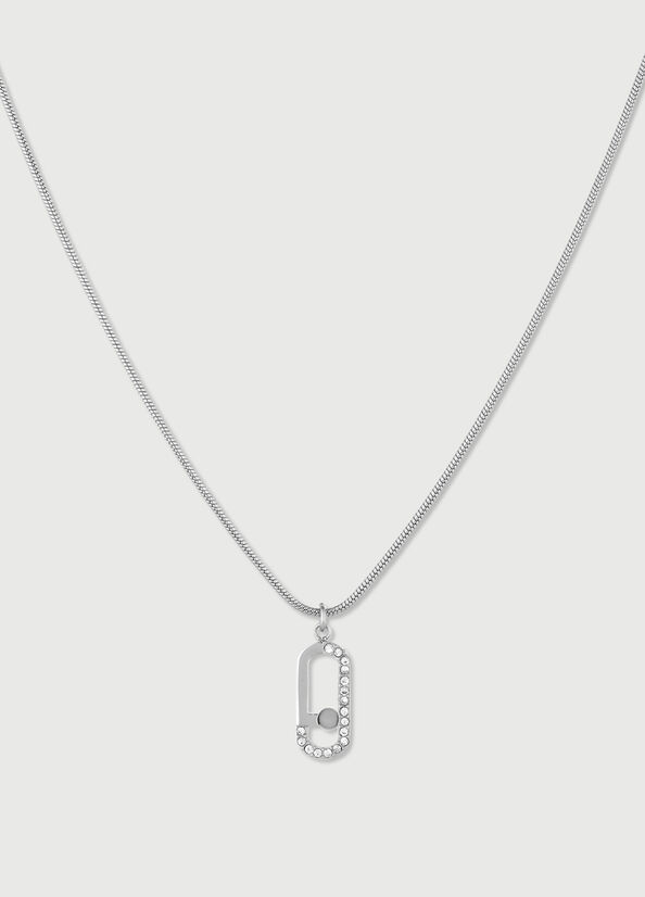 Liu Jo Necklace With Logo Charm Sieraden Dames Zilver | JDT-821756