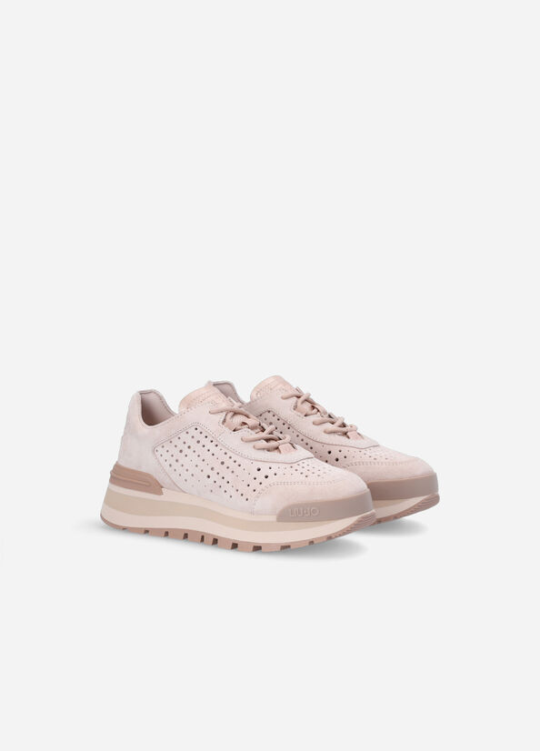 Liu Jo Perforated Platform Sneakers Dames Roze | RZE-395084