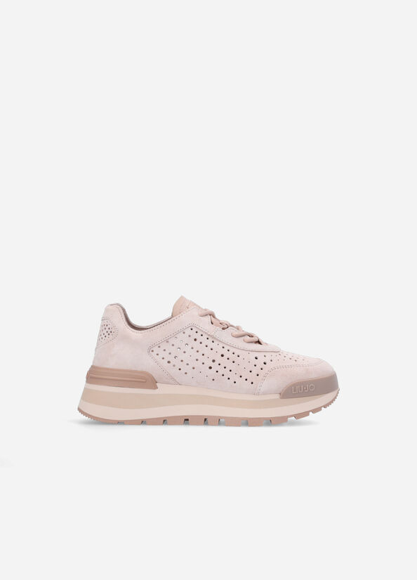 Liu Jo Perforated Platform Sneakers Dames Roze | RZE-395084