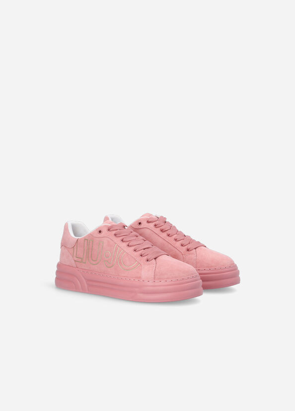 Liu Jo Platform With Maxi Logo Sneakers Dames Roze | PHG-273095