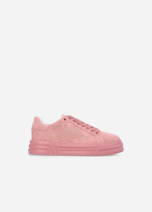 Liu Jo Platform With Maxi Logo Sneakers Dames Roze | PHG-273095