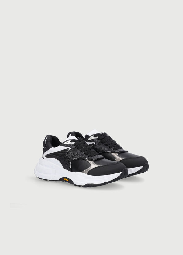 Liu Jo Powered By Vibram Sneakers Dames Zwart | FKN-598462