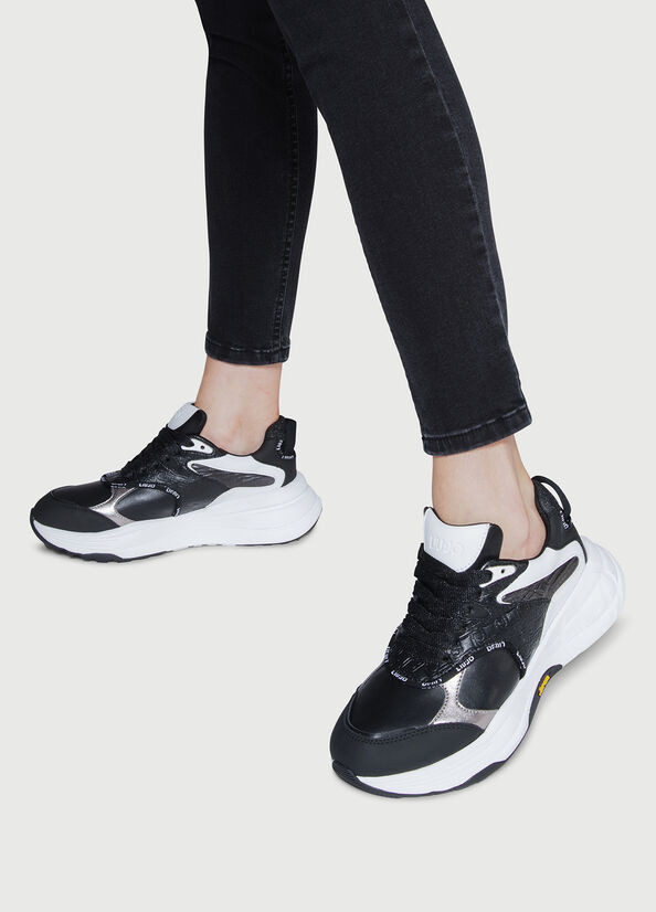 Liu Jo Powered By Vibram Sneakers Dames Zwart | FKN-598462