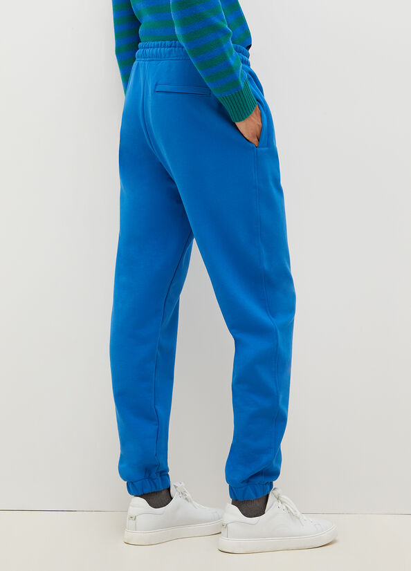 Liu Jo Pure Katoenen Joggers Broek Heren Koningsblauw Blauw | IHO-271458