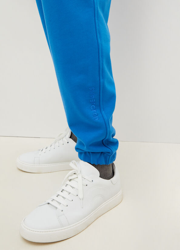 Liu Jo Pure Katoenen Joggers Broek Heren Koningsblauw Blauw | IHO-271458