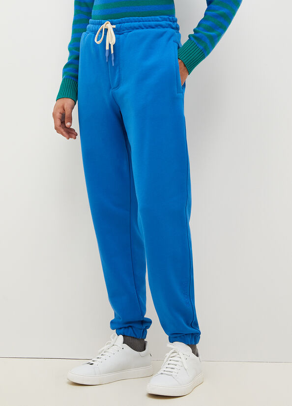 Liu Jo Pure Katoenen Joggers Broek Heren Koningsblauw Blauw | IHO-271458