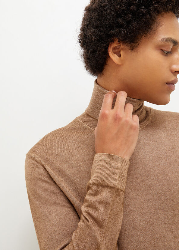 Liu Jo Pure Turtleneck Truien Heren Bruin | IBF-423501