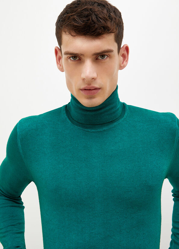 Liu Jo Pure Turtleneck Truien Heren Groen | NQK-358290