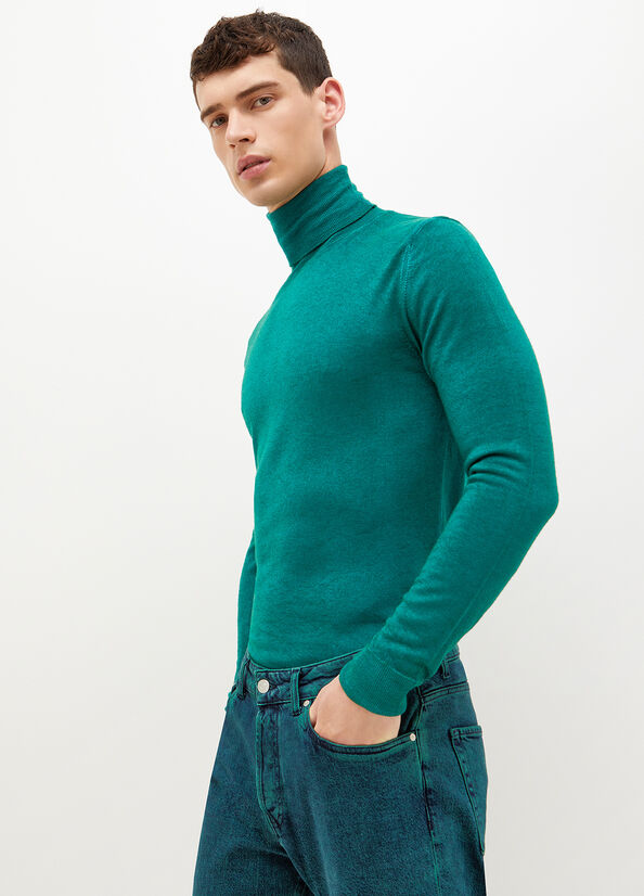 Liu Jo Pure Turtleneck Truien Heren Groen | NQK-358290