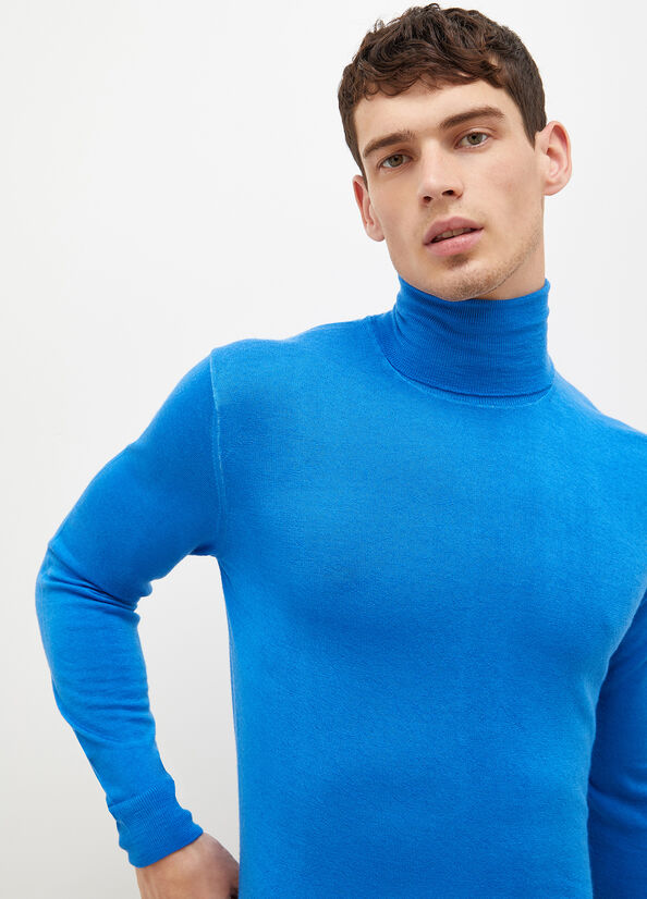 Liu Jo Pure Turtleneck Truien Heren Koningsblauw Blauw | AOL-069241