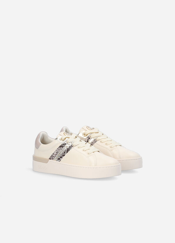 Liu Jo Python-Print Sneakers Dames Beige | ZEU-308729