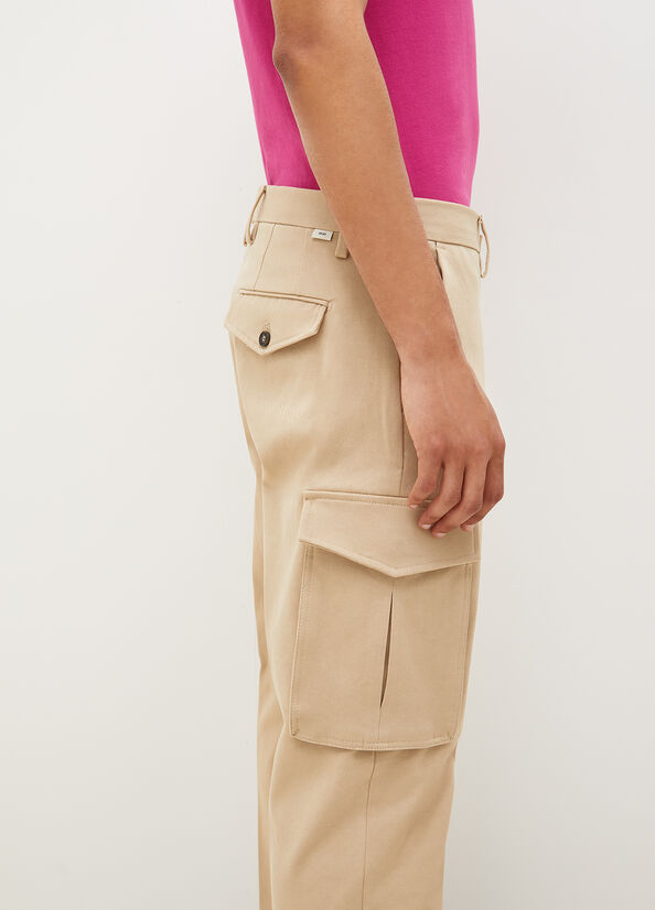 Liu Jo Regular Fit Cargo Broek Heren Beige | UEF-045839