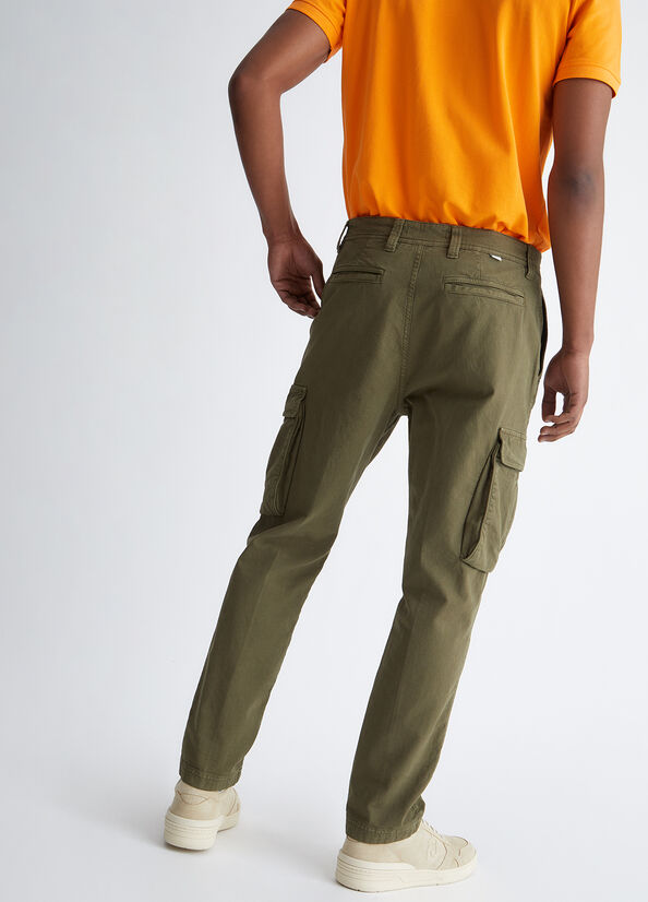 Liu Jo Regular Fit Cargo Broek Heren Groen | VOD-468523