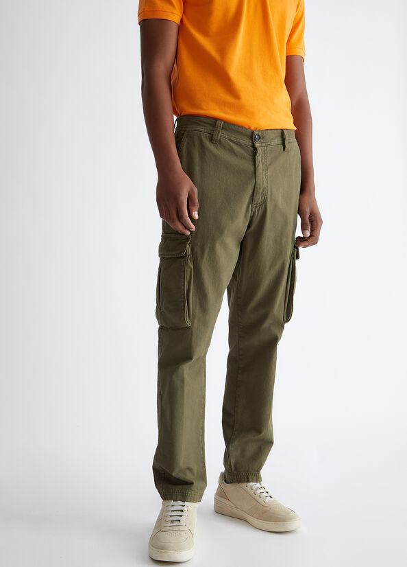 Liu Jo Regular Fit Cargo Broek Heren Groen | VOD-468523