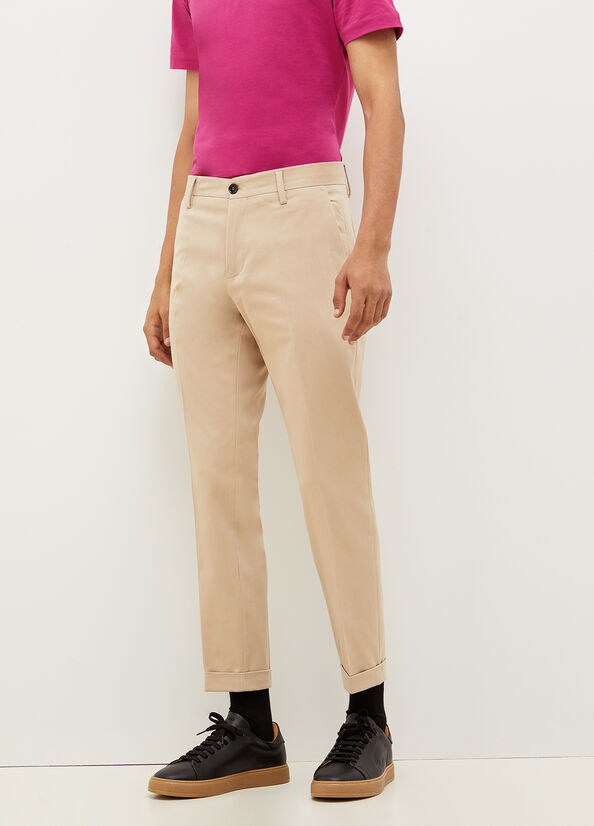 Liu Jo Regular Fit Chinos Broek Heren Beige | BKV-976312