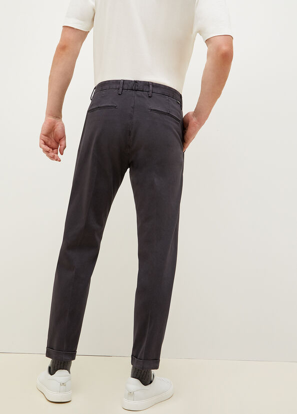 Liu Jo Regular Fit Chinos Broek Heren Donkergrijs | RAZ-819572