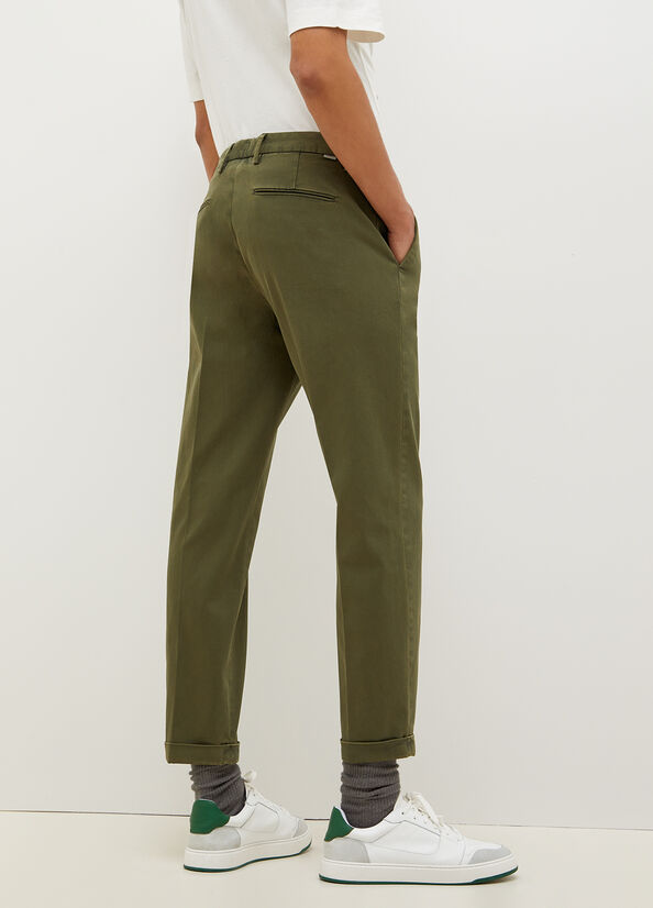 Liu Jo Regular Fit Chinos Broek Heren Groen | QVS-680715