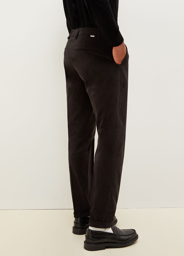 Liu Jo Regular Fit Chinos Broek Heren Zwart | JAP-921478