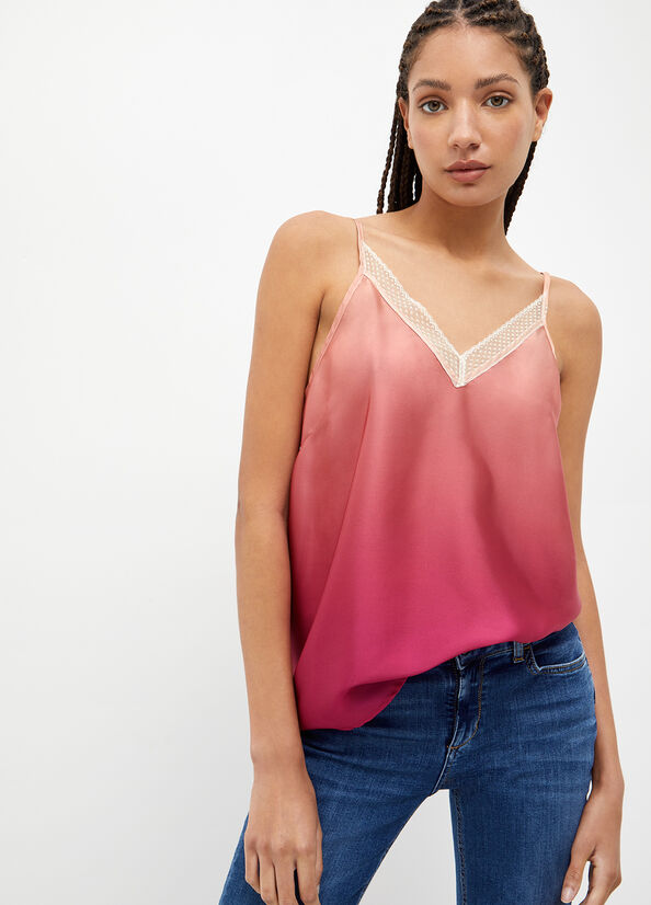 Liu Jo Satin T-shirts Dames Roze | VCU-204897