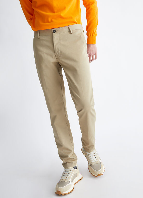 Liu Jo Slim Fit Broek Heren Beige | OGH-506728