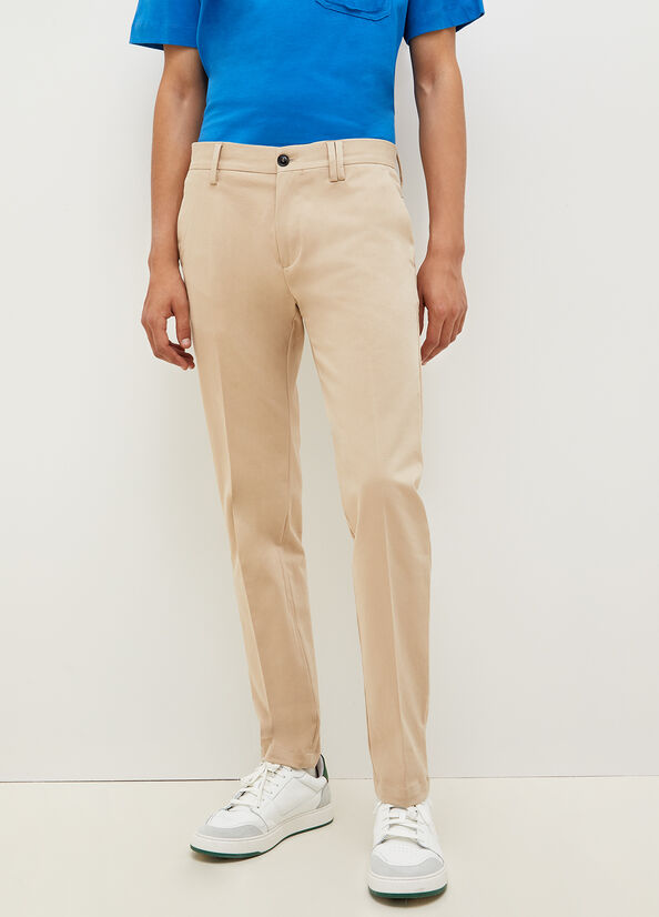 Liu Jo Slim Fit Chinos Broek Heren Beige | KPI-863107