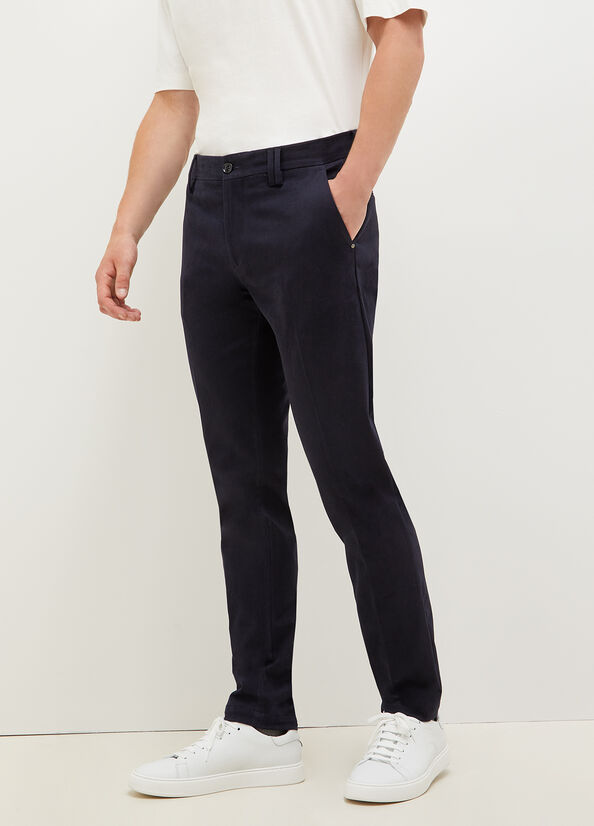 Liu Jo Slim Fit Chinos Broek Heren Donkerblauw | XRO-209754