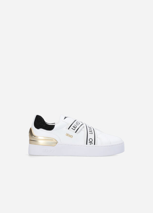 Liu Jo Slip Ons With Logo Sneakers Dames Wit | XGU-286475