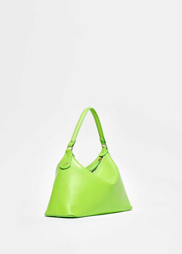 Liu Jo Small Hobo In Leren Crossbodytassen Dames Lichtgroen | KZN-503879