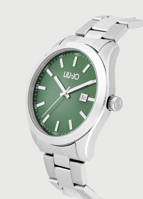 Liu Jo Steel Horloge Heren Zilver Groen | ECM-850146