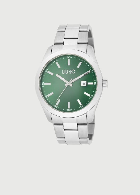 Liu Jo Steel Horloge Heren Zilver Groen | ECM-850146