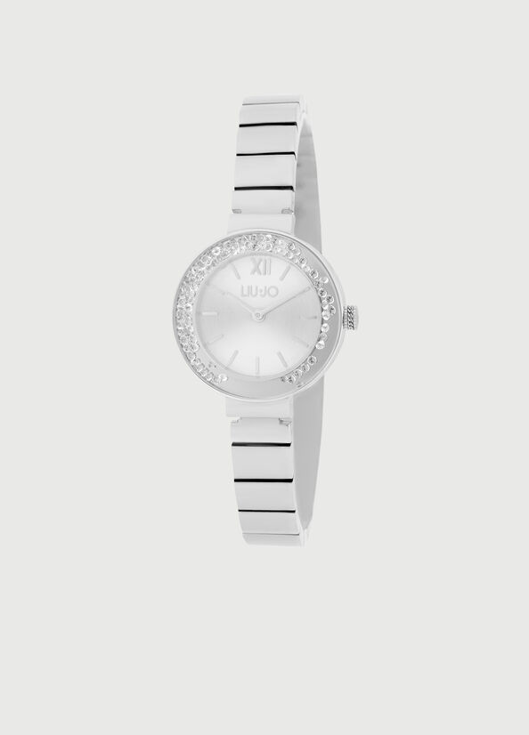 Liu Jo Steel With Diamantés Horloge Dames Zilver | HYR-095146